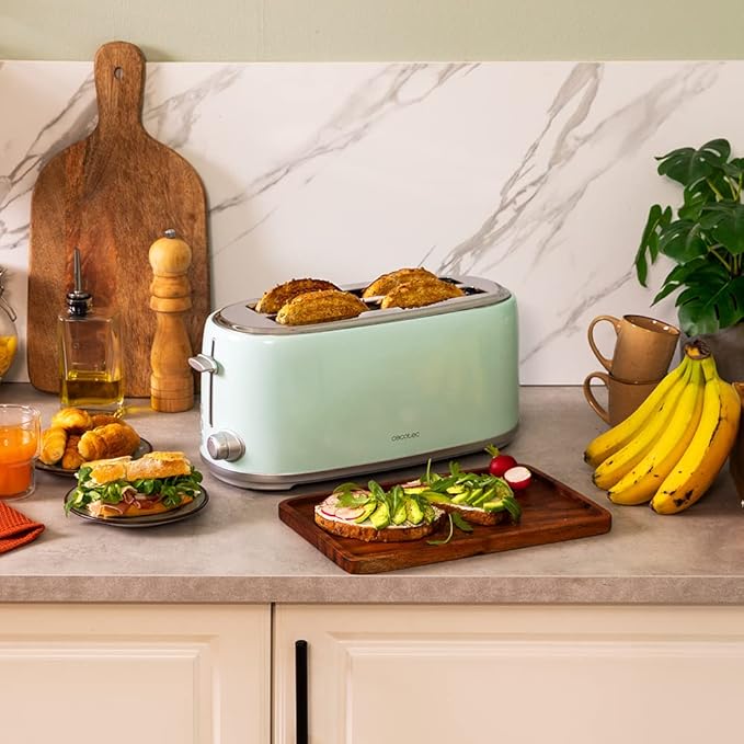 TOP 10 Tostadoras: Cecotec Toast&Taste 1600 Retro Double Blue